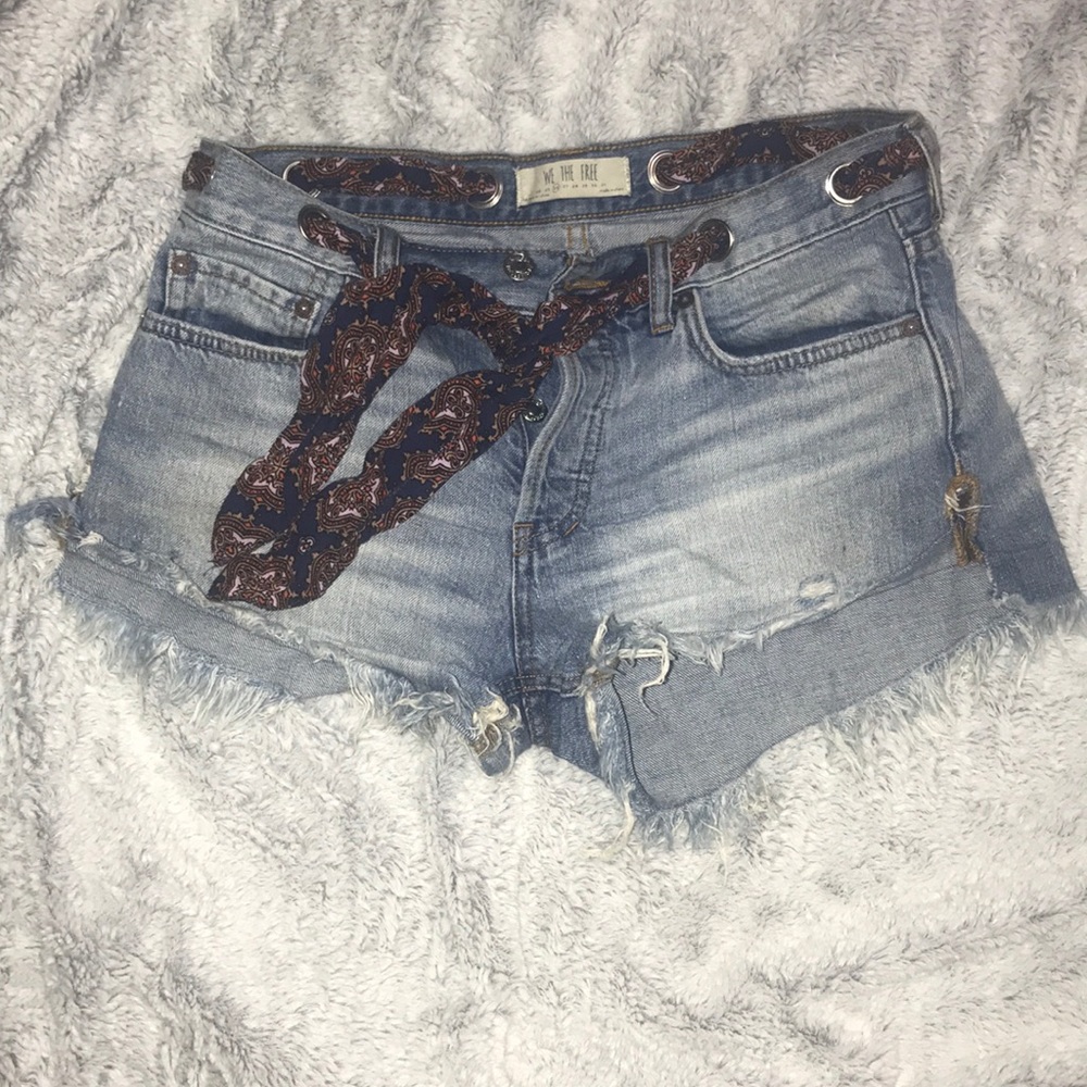 Free people denim shorts